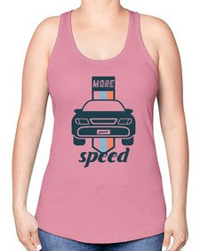 more speed 40# - car -Racerback Tank