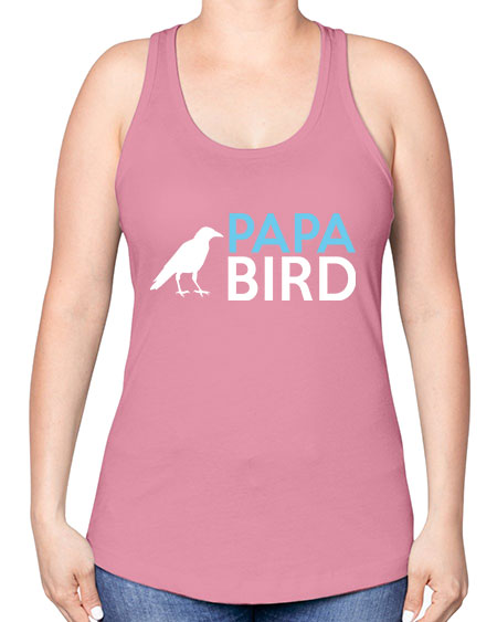 papa bird 65# - birds -Racerback Tank