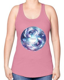 pisces 348# - pisces -Racerback Tank