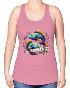 pisces 361# - pisces -Racerback Tank