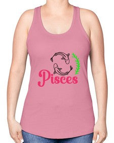 pisces 372# - pisces -Racerback Tank