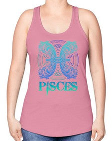 pisces Zodiac 381# - pisces -Racerback Tank