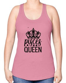 pisces queen 376# - pisces -Racerback Tank