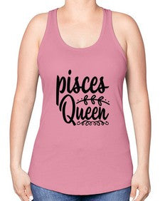 pisces queen 378# - pisces -Racerback Tank