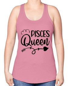 pisces queen 379# - pisces -Racerback Tank