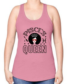 pisces queen 380# - pisces -Racerback Tank