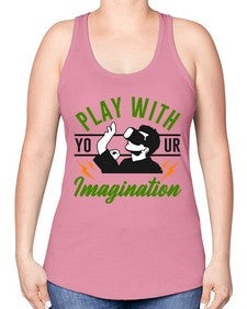 play with imagination 146# - video games -Racerback Tank