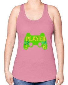 player 38# - video games -Racerback Tank