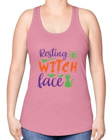 resting witch face 25# - witch -Racerback Tank