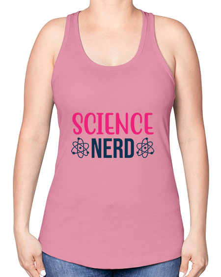 science nerd 65# - general science -Racerback Tank