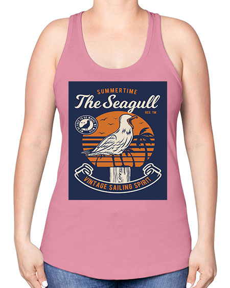 seagul bird 67# - birds -Racerback Tank