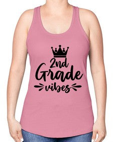 second Grade vibes 838# - second grade -Racerback Tank