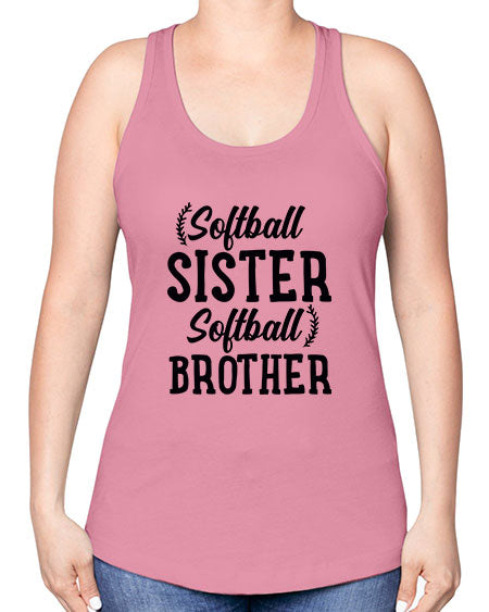 softball sister softball brother 2273# - softball -Racerback Tank