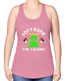 software developer the legend 16# - computer -Racerback Tank