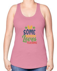 some bunny loves teaching Style 359# - teacher -Racerback Tank