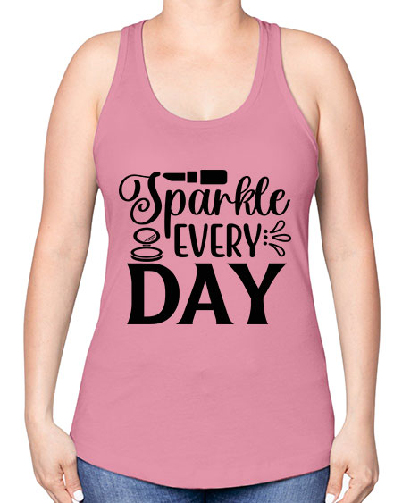 sparkle every day 18# - beauty - fashion -Racerback Tank