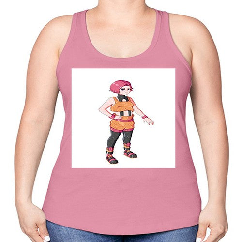 street girl wear orange outfit16# - anime -Racerback Tank
