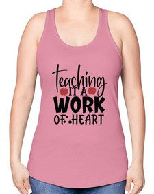 teaching it a work of heart Style 406# - teacher -Racerback Tank