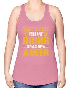 thats cute now bring 413# - beer -Racerback Tank