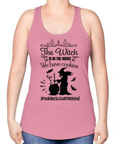 the witch is in the house sign 20# - witch -Racerback Tank