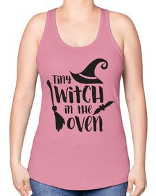 tiny witch in the oven 18# - witch -Racerback Tank