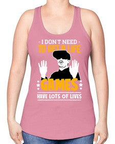 to get a life game 159# - video games -Racerback Tank