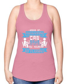 weeks of programming can save you hours of planning 9# - computer -Racerback Tank