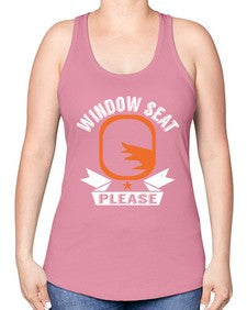 window seat please  51# - airplane -Racerback Tank