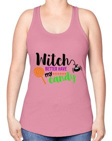 witchbetterhavecandy 12# - witch -Racerback Tank
