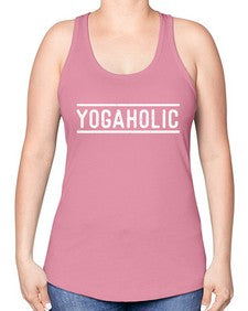 yogaholics 648# - yoga -Racerback Tank