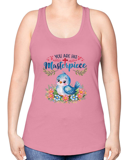 you are his masterpiece 85# - birds -Racerback Tank