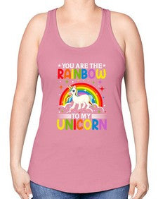 you are the rainbow to my unicorn 562# - unicorn -Racerback Tank