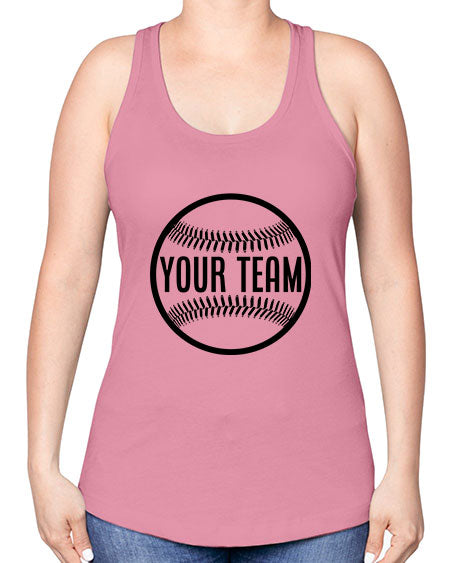 your team 2270# - softball -Racerback Tank