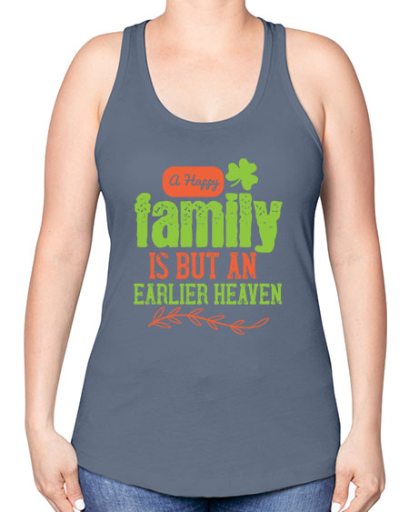 A happy family is but an earlier heaven Style 11# - kids -Racerback Tank