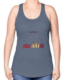 Aarhus 265# - cities -Racerback Tank