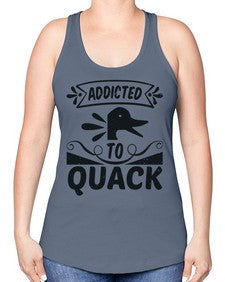 Addicted to Quack Style 39# - ducks -Racerback Tank
