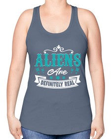 Aliens are real 26# - ufo -Racerback Tank