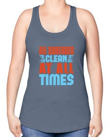 All surfaces clean at all times Style 38# - cleaner -Racerback Tank