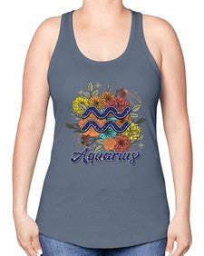 Aquarius 7# - aquarius -Racerback Tank