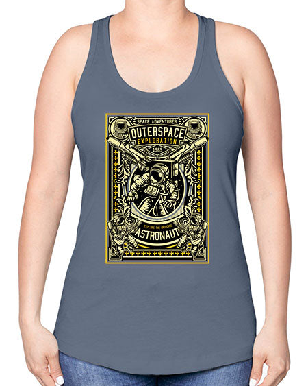 Astronaut Outerspace Exploration 36# - space -Racerback Tank
