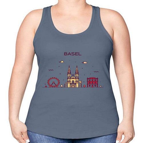 Basel 419# - cities -Racerback Tank