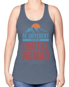 Be Different Choose Digital Nomad 28# - internet -Racerback Tank