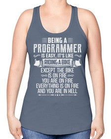 Being a Programmer 4# - computer -Racerback Tank