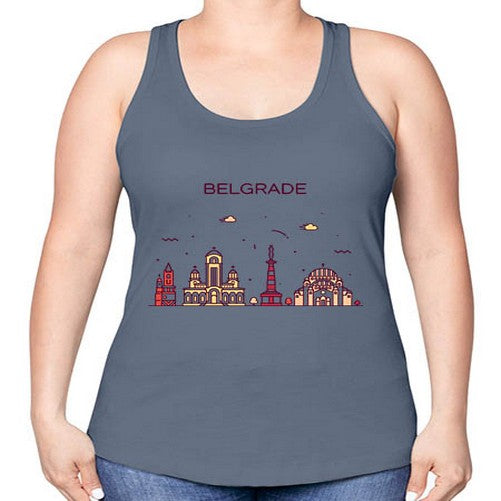 Belgrade 440# - cities -Racerback Tank