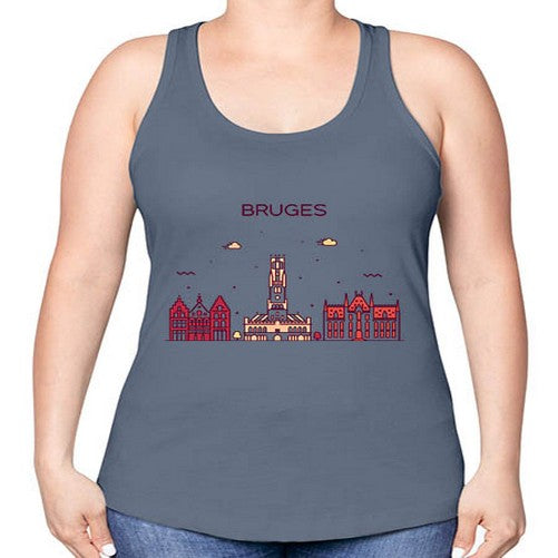 Bruges 502# - cities -Racerback Tank