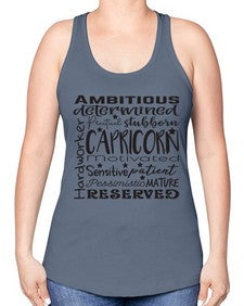 Capricorn 566# - capricorn -Racerback Tank