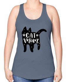 Cat Mom Style 86# - cats -Racerback Tank