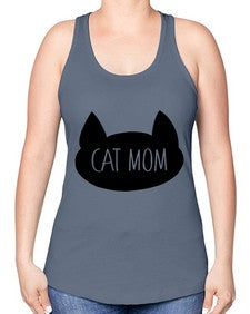 Cat Mom - cats -Racerback Tank