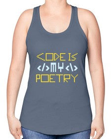 Code is my poetry 21# - computer -Racerback Tank
