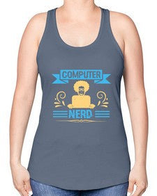 Computer Nerd 10# - computer -Racerback Tank